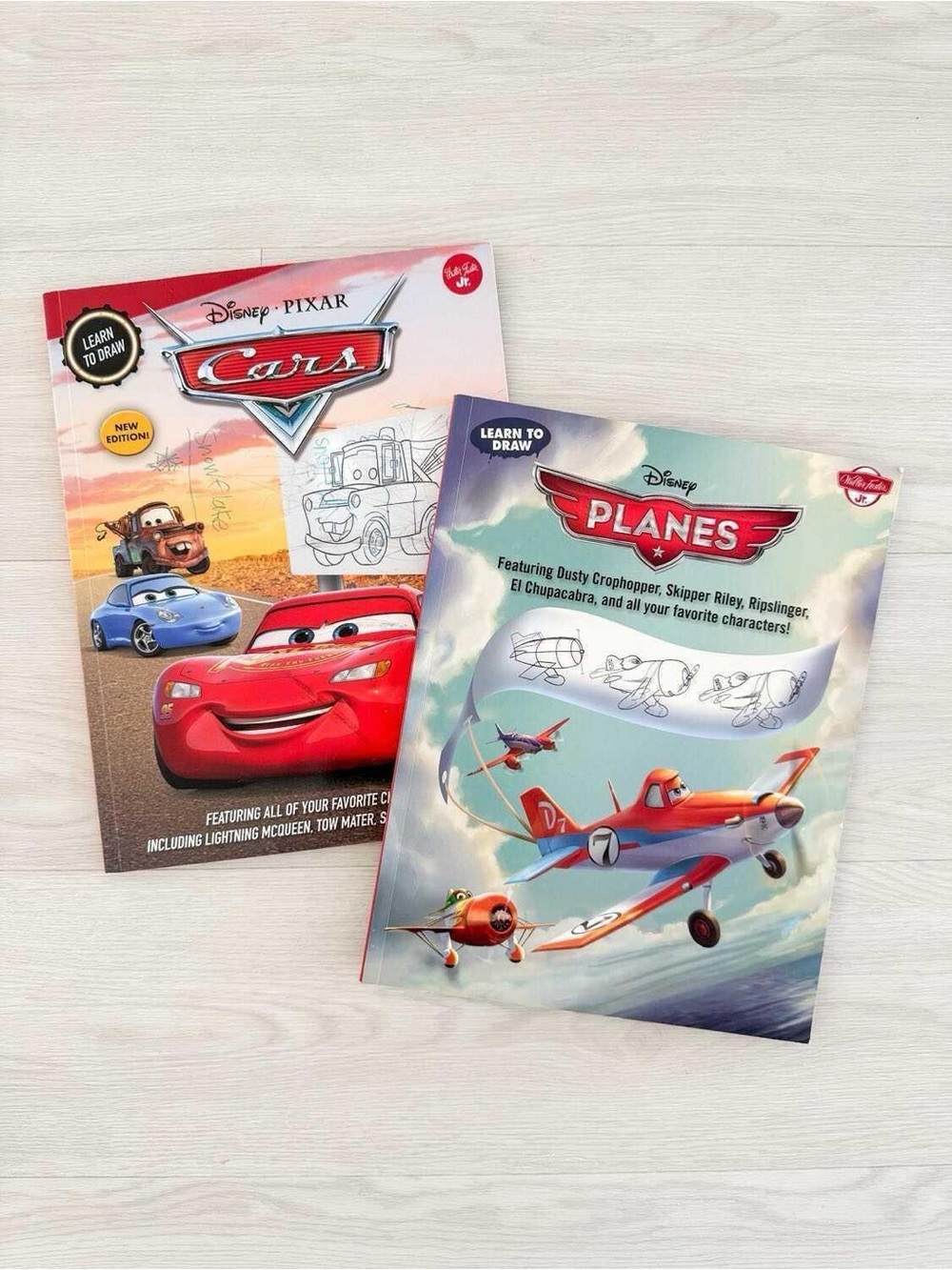 disney cars + planes learn-to-draw activity books